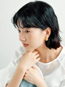 zengliu | Celebrity-liked Designer Golden Earrings High-grade