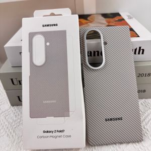 Samsung | Samsung Galaxy Z Fold7 Fold 7 Carbon Magnet Case Magnetic Absorption Hard Protective Cover &2Pcs Tempered Glass Screen Protector