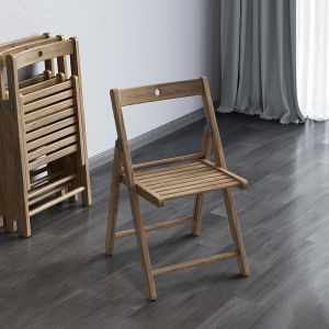 Modern Simple Nordic Folding Dining Chair Portable Wooden Stool Easy Chair Back Chair Home Use Restaurant Cafe Study Desk Chair