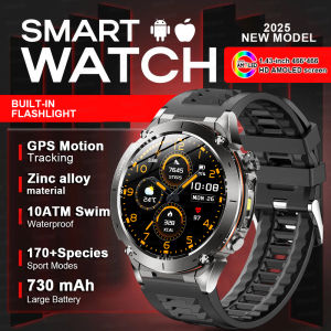 2025 Outdoors Sports Upgraded New T-Rex3 Smart Watch Men Military GPS 10ATM Waterproof Compass LED Flashlight NFC HD Call Watch