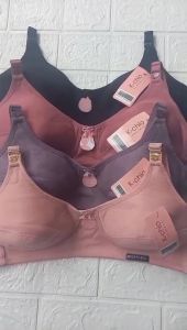 Sport Bra Wanita Katun Tanpa Kawat BH Sport Bra Non Busa K Chio
