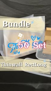 BUNDLE 50pcs Plastik Dove 25x30 + Thinwall 750ml Rectangle Long Sekat RL3 RL1B Wadah Plastik KLIR