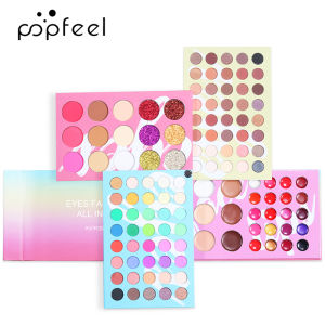 POPFEEL 121 Color Face Comprehensive Eyeshadow Palette - 4-in-1 Makeup Kit with 80 Eyeshadows 20 Lip Colors Concealer Glitter