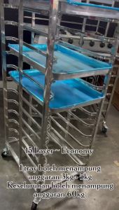 BAKERY TROLLEY 15 TINGKAT RAK COMPLETE SET 经济款/重型款/整套不锈钢烤盘架COOLING BAKING RACK ALUMINIUM FOODPAN/ INDUSTRY GRADE KITCHEN