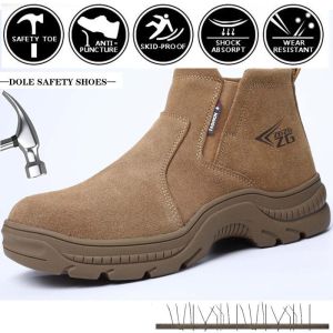 Work Safety Shoes for Men Steel Toe Industrial Shoes Work Welding Shoes Steel Toe Indestructible Shoes Winter Boots