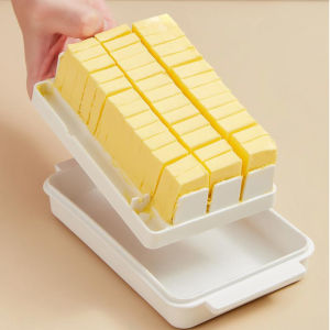 Transparent Butter Cutting Storage Box Bread Butter Cutting Box Dish Slicing Kitchen With Lid Dust Proof For Home
