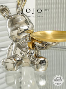 Jojos L PD Written Heart Rabbit Home Entrance Decorative Item Key Storage Organizer Living Room Decorative Accessories