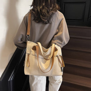 Womens Shoulder Bag Large Capacity Canvas Cross Body Bags Students School Bag Tote Bag Handbags for Men