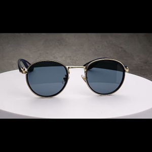 【GIAUSA】Classic Round Frame Photochromic Driving Outdoor Travel Retro Metal Sunglasses High-End Blue Light Blocking Men Women Original Shades for Fishing Eye Glasses Anti UV S1237