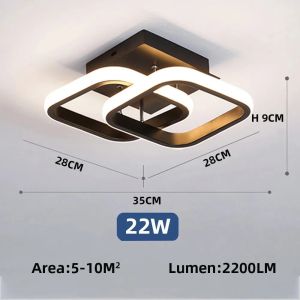 Simple Square Chandelier Ceiling Lights Easy To Install Modern Home Aisle Light for Entrance Door Corridor Ceiling Lamp