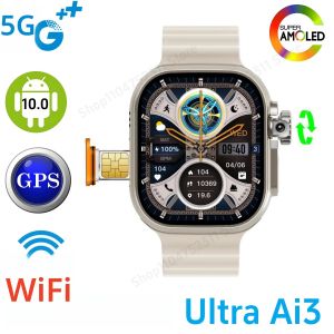 Microwear S10 Ultra Ai3 Smartwatch Android 4G 5G LTE สมาร์ทนาฬิกาหมุนกล้องเข็มทิศ NFC Face Recognition Global Call