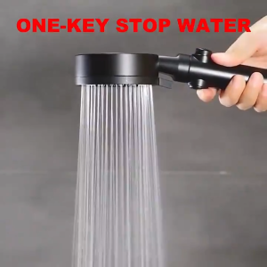 3in1 Shower Head With Hose Holder Set 5 modes Black Universal High Pressure Bathroom Shower Sprayer