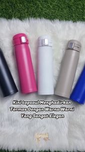 PINK MUDA Termos Slide 500ml / Botol Stainless Vacuum Air Panas TM126