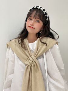 Casual Knitted Long Scarf Shoulder Wrap Women Spring Autumn Korean Style Multifunctional Pure Color Versatile Fashion Accessory