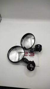 Spion bulat kaca cembung model jepit di stang motor bisa untuk semua motor - Lazada