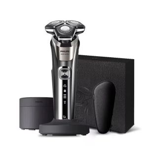 Máy Cạo Râu Điện PHILIPS S8850/96 Dành Cho Nam Bộ Quà Tặng Sang Trọng Với Bộ Cắt Tỉa Râu Ria Mép Đế Sạc - Máy Cạo Râu Thông Minh Có Thể Sạc Lại Cạo Ướt/khô