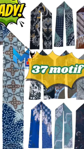 Syal Batik Leher Premium Nusantara Khas Indonesia Selendang Scraf 37 Varian