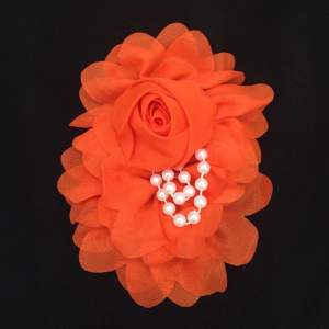 0318_1pcs 9*12cm Pearl Rose 3D Rose for SewGlueDIY Craft Decration Patches