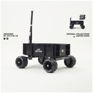 Vibespace Beach Camping Outdoor Utility Trailer Wheelbarrow Off-Road Wheels Plastic Foldable Camping Car Blackened Style