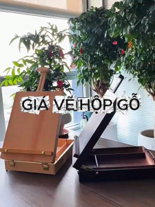 Giá Vẽ Hộp Gỗ Để Dụng Cụ Vẽ Bằng Gỗ Sồi Hàng Cao Cấp Chuyên Dụng Dành Cho Dân Vẽ
