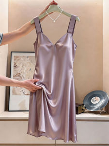 V.C.I | Purple Padded Silk-feel Summer Slip Dress