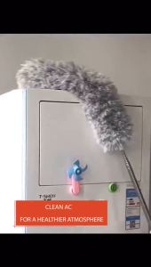 230CM Adjustable Stretch Extend Microfiber Feather Duster Household Dusting Brush with Telescopic Pole Stainless Steel Household Dusting Brush For Cleaning Telescopic Duster Brush Retractable Duster