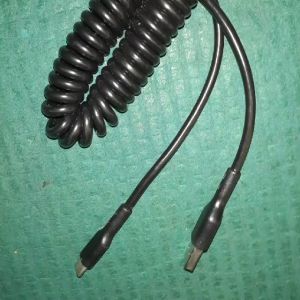 J485 ORI KABEL DATA SPIRAL 5A USB TIPE TYPE C SUPER FAST CHARGING SPRING GULUNG LIPAT CABLE cas CASA