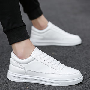Mens White Sports Shoes Spring Autumn New Fashion Korean Style Versatile Casual Sneakers Breathable Mesh Lined Low Top