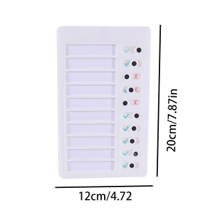 Self Discipline Checklist Board Replaceable Plastic Chore Chart for Kids Adults Summer Task Planner & Daily Habit Tracker