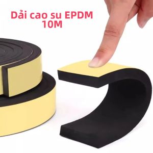 10M Cao Su Xốp Cách Âm Cửa Sổ Dải Băng Cách Nhiệt Tự Dính Băng Xốp Cách Âm Cho Tường Chống Va Chạm
