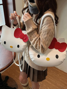 Fashionable Hello Kitty Backpack Womens Multi-Functional Single Shoulder Bag Student Blogger Large Capacity Casual Style