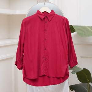 Kemeja Wanita Rayon Twill Basic Polos Clara shirt