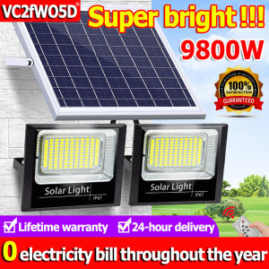 【Best Seller】 Solar lights solar flood light 9800W 0 electricity bill solar light outdoor waterproof solar lights with solar panel Solar lights LED Lights original LED lamp Led Outdoor Flood Light LED Street Lamp Outdoor Light solar lamp solar led light