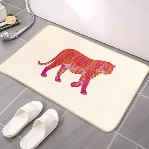 VIKAMA Châu Âu Mỹ Tiger Thảm Phòng Tắm Chống Trơn Trượt Hút Nước Lối Vào Thảm Trang Trí Nhà Da Lộn Thảm Lót Chân Cho Phòng Tắm