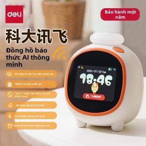 deli | Đồng Hồ Báo Thức Thông Minh AI Âm Lượng Cao Cho Học Sinh
