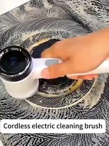 Bộ Bàn Chải Làm Sạch Bằng Điện 4 Trong 1 IPX7 Tay Cầm Di Động Có Thể Sạc Lại Không Dây Chống Nước Cho Phòng Tắm Nhà Bếp Máy Chà Sàn Đa Chức Năng