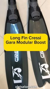 Long Fin Cressi Gara Modular Boost / Peralatan Selam / Fin Freedivev Spearfishing / Kaki Katak Freediving