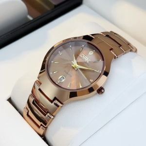 OLEVS | Đồng Hồ Đeo Tay Nam Thạch Anh Chống Thấm Nước OPK 8105 Thiết Kế Kim Cương Dây Đeo Bằng Thép Không Gỉ Đồng Hồ Sang Trọng Có Ngày Phát Sáng