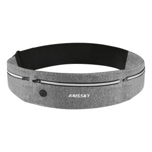 HAISSKY Ultra-thin Waistband Running Bags Men Women Outdoor Sports Fitenss Elastic Adjustable Waist Pack For Phone Earphone Keys