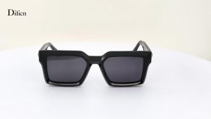 Dilicn Kính mát vuông chống bức xạ kính cho phụ nữ và kính mắt cho nam cả vành kính mát khung lái xe câu cá du lịch UV400 chống chói YD1244