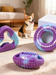 Durable Pet Chew Toy Cat Interactive Play Ball Slow Feeding Dog Teeth Grinding Toy Hidden Food Puzzle Toy Boredom Buster