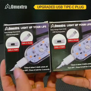 MiniLed Lampu Sentuh Omextra Tipe C plug Touch Sensing Light LED Lampu Kolong Mobil Lampu Armrest Box Lampu Laci Lemari