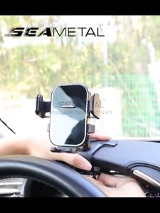 SEAMETAL Car Phone Holder Clip Dashboard Rear View Mirror Mount 360 Rotating Number Plate