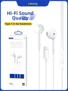 In-ear Wired Microphone Headset with Call Stereo Sound Heavy Bass Type-C
