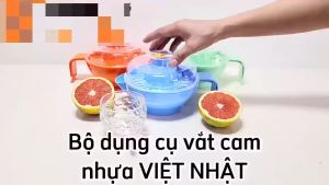 Dụng cụ máy vắt cam chanh  nhựa cao cấp có lưới lọc tay cầm kèm nắp đậy