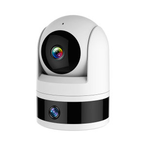 Camera An Ninh Thông Minh Hai Ống Kính FUERS 3K 6MP WiFi IP Màn Hình Trẻ Em Với Tính Năng Phát Hiện Tự Động Bằng AI Giám Sát Thú Cưng Trong Nhà Màu Trắng