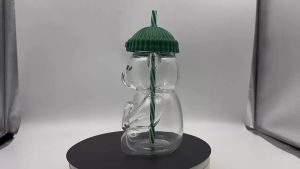 Ly Thủy Tinh Hình Gấu Bông Dễ Thương 20oz Năm 2026 Có Thể Tái Sử Dụng Cho Cà Phê Đá Trà Sữa Cocktail An Toàn Với Máy Rửa Chén Thân Thiện Với Môi Trường Đồ Uống Gia Dụng