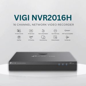 TP-Link Official Store | VIGI NVR2016H | Plug & Play 16 Channel Simultaneous Playback CCTV Security System NVR Network Video Recorder