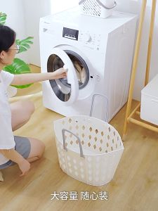 "Local Stock" Laundry Basket Collapsible Plastic Portable Hamper Waterproof Storage for Dirty Clothes Bedroom Round Bin with Handle