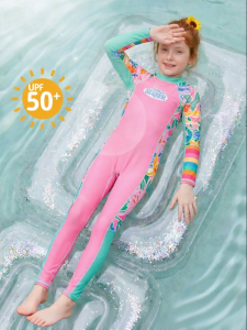 PPTOWN | Sun Protection Chlorine Resistant Girls Swimsuit